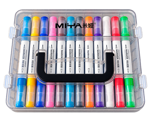 Miya Akrylpennor 12-pack – Färgpennor med dubbelspets
